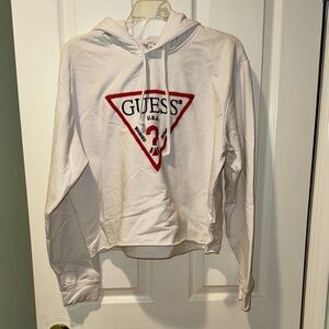 Guess White Hoodie with Logo